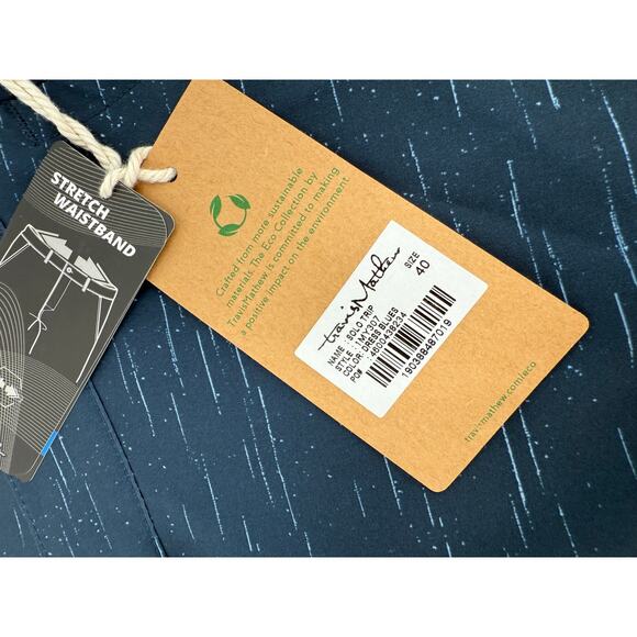 NWT Travis Mathew Solo Trip Dress Blues Eco Hybrid Performance Shorts, Size 40 - Picture 3 of 11